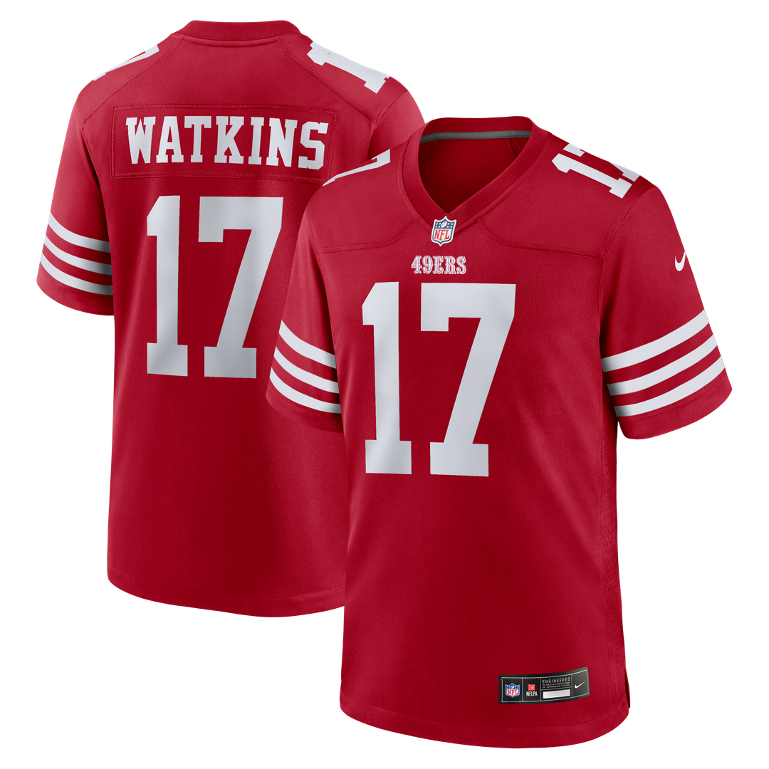 Jordan Watkins San Francisco 49ers Team Game Jersey - Scarlet