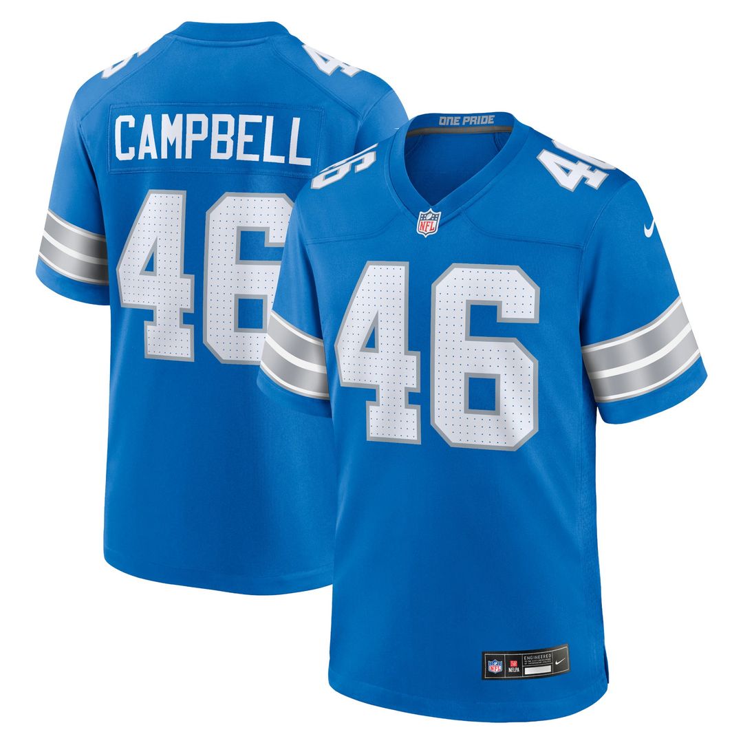 Jack Campbell Detroit Lions 2nd Alternate Game Jersey - Black