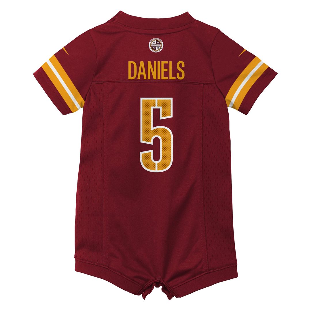 Jayden Daniels Washington Commanders Newborn Romper Game Jersey - Burgundy