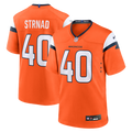 Justin Strnad Denver Broncos Team Game Jersey - Orange