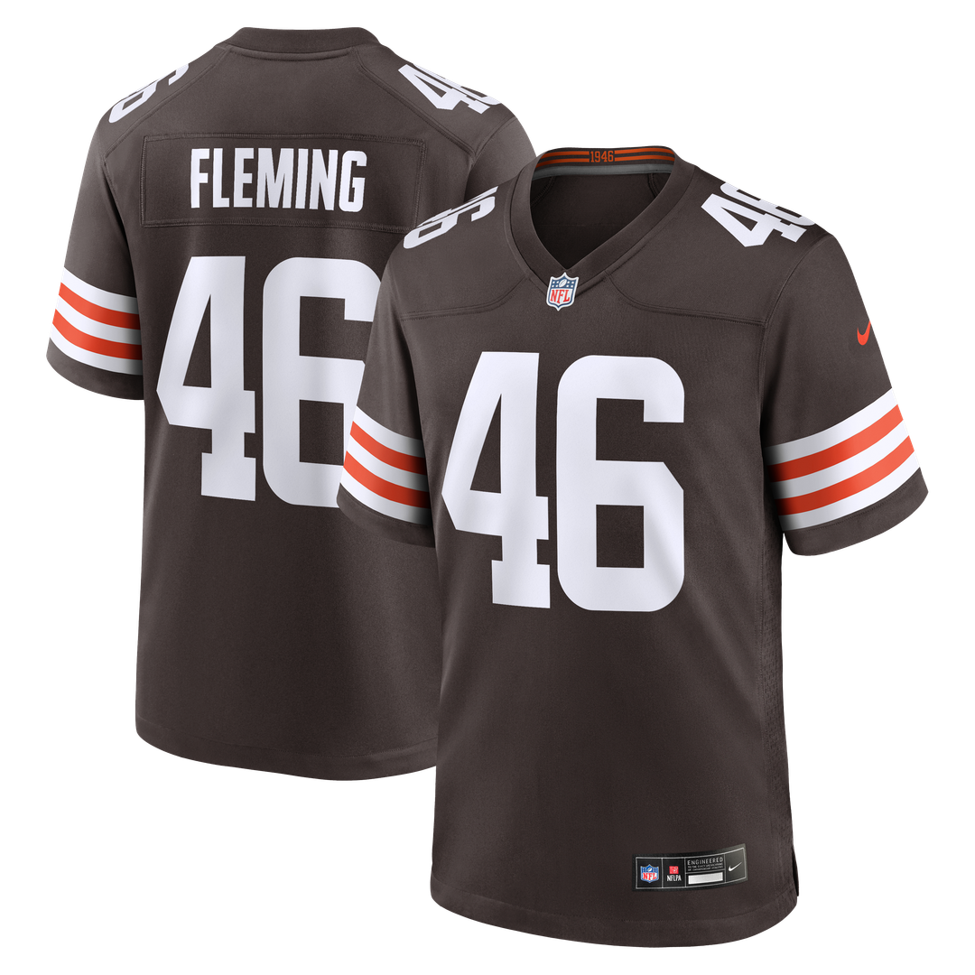 Don Fleming Cleveland Browns Retired Player Jersey - Brown