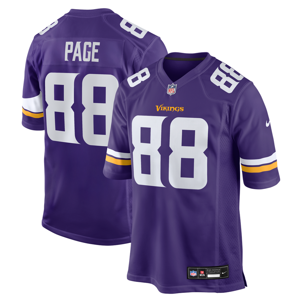 Alan Page Minnesota Vikings Game Retired Player Jersey - Purple