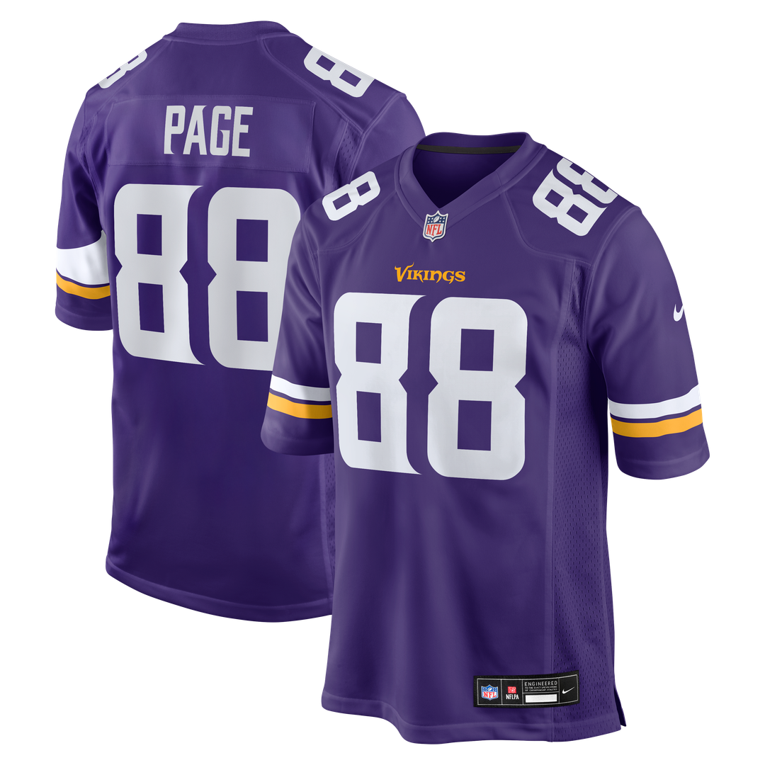 Alan Page Minnesota Vikings Game Retired Player Jersey - Purple