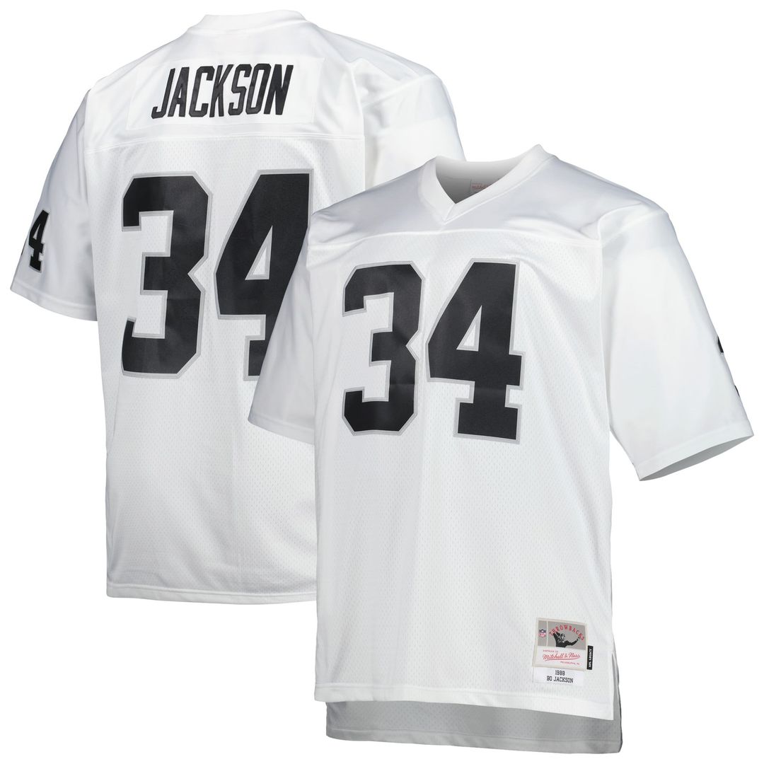 Bo Jackson Las Vegas Raiders Big & Tall 1988 Retired Player Replica Jersey - Black