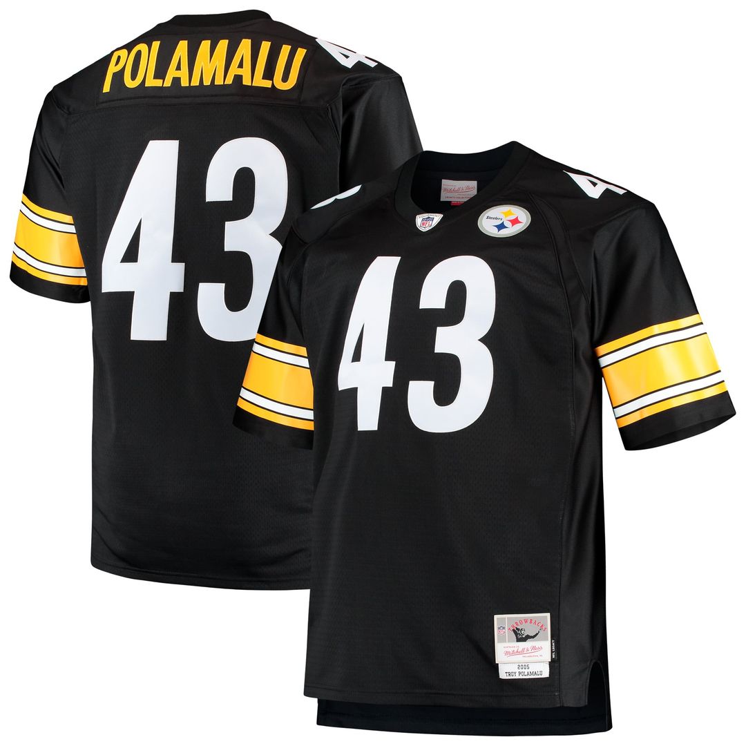 Troy Polamalu Pittsburgh Steelers Big & Tall 2005 Retired Player Replica Jersey - Black