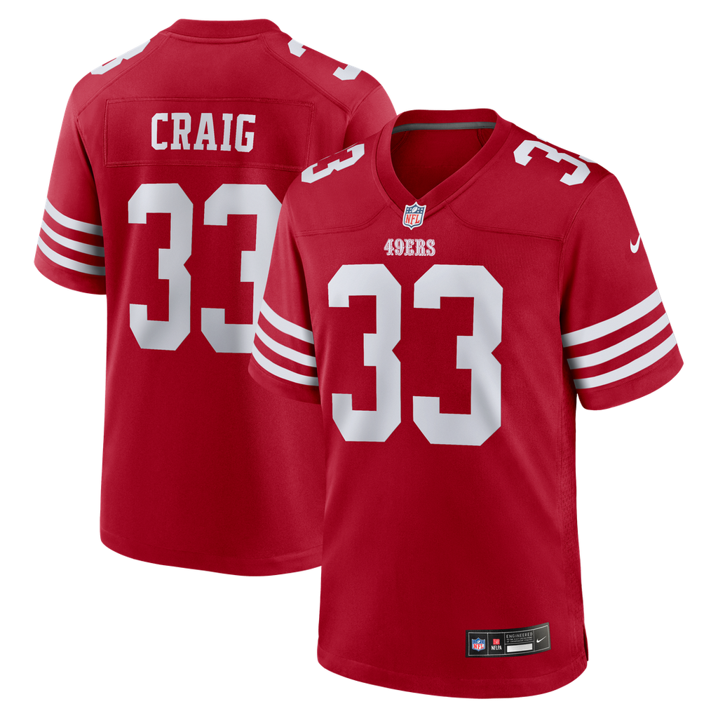 Roger Craig San Francisco 49ers Team Retired Game Jersey - Scarlet