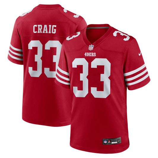 Roger Craig San Francisco 49ers Team Retired Game Jersey - Scarlet