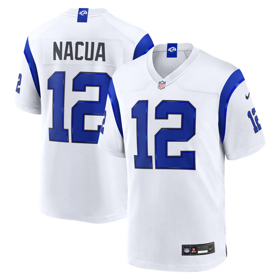 Puka Nacua Los Angeles Rams Fearsome White Game Jersey