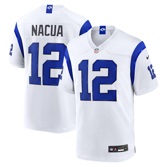 Puka Nacua Los Angeles Rams Fearsome White Game Jersey