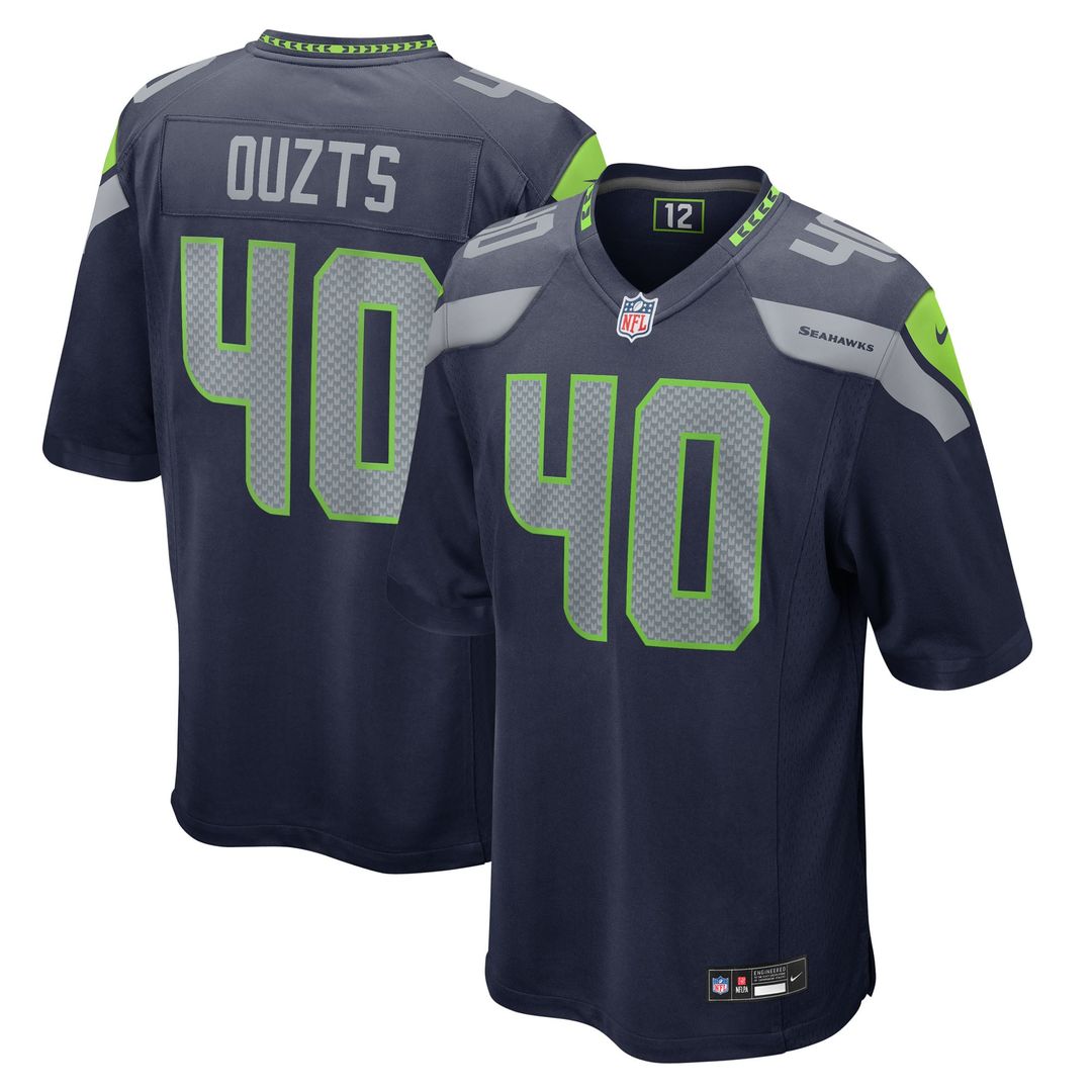 Robbie Ouzts Seattle Seahawks Team Game Jersey - College Navy
