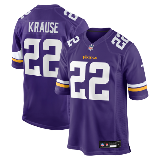 Paul Krause Minnesota Vikings Game Retired Player Jersey - Purple