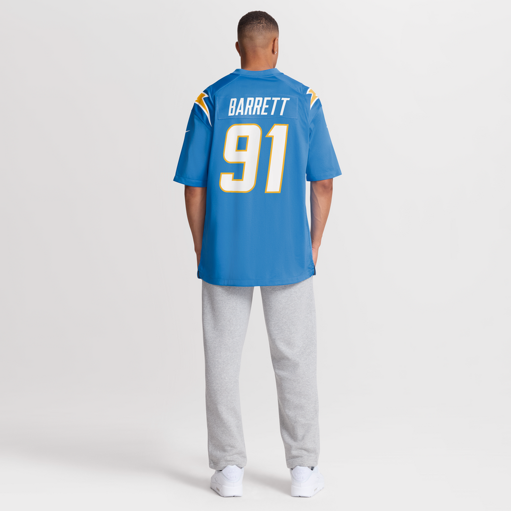 Nick Barrett Los Angeles Chargers Team Game Jersey - Powder Blue