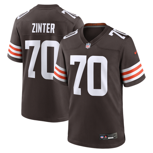 Zak Zinter Cleveland Browns Team Game Jersey - Brown