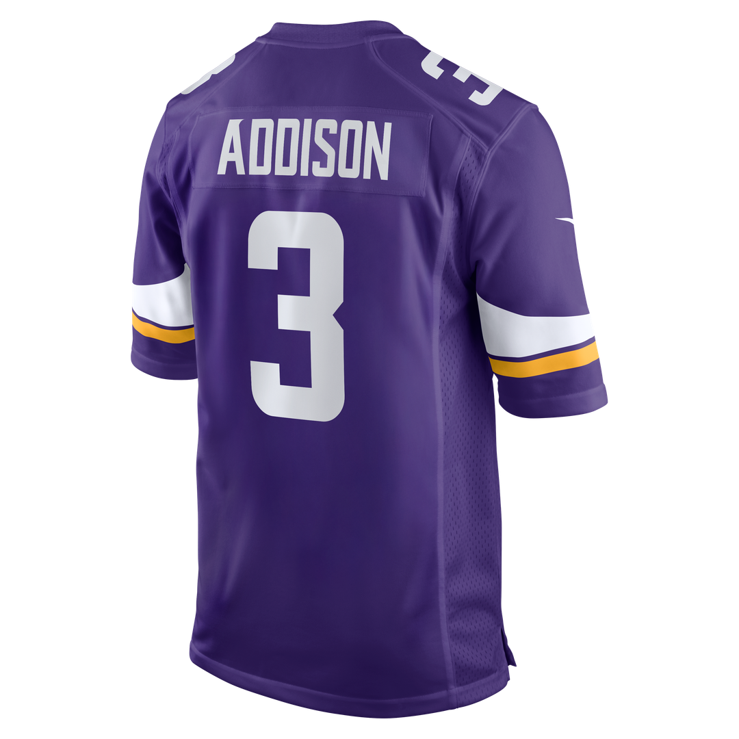 Jordan Addison Minnesota Vikings Game Jersey - Purple