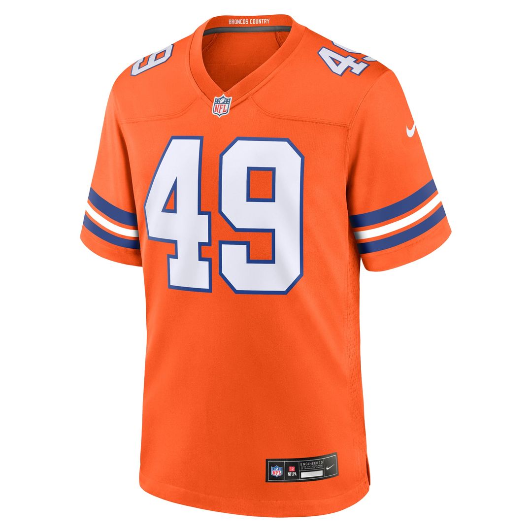 Dennis Smith Denver Broncos Retired Player Alternate Game Jersey - Orange