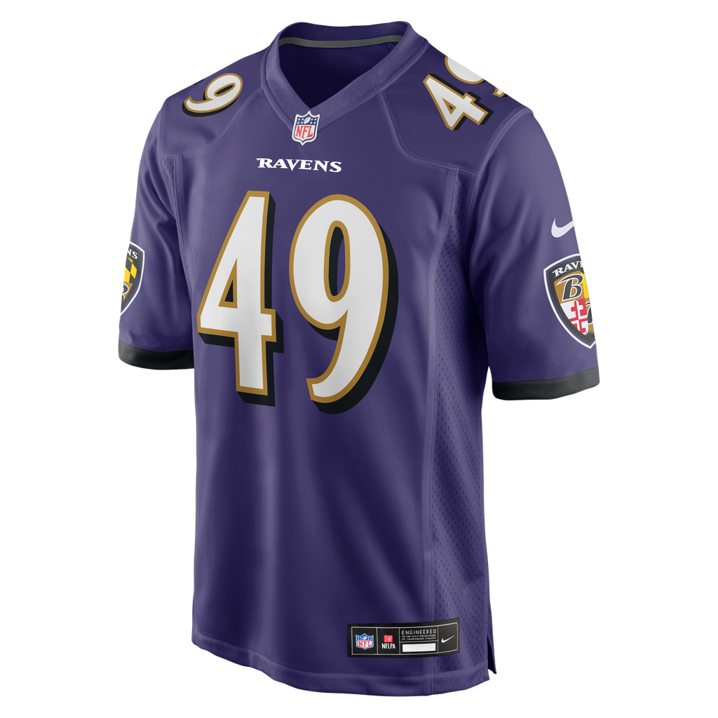 Jay Higgins IV Baltimore Ravens Team Game Jersey - Purple