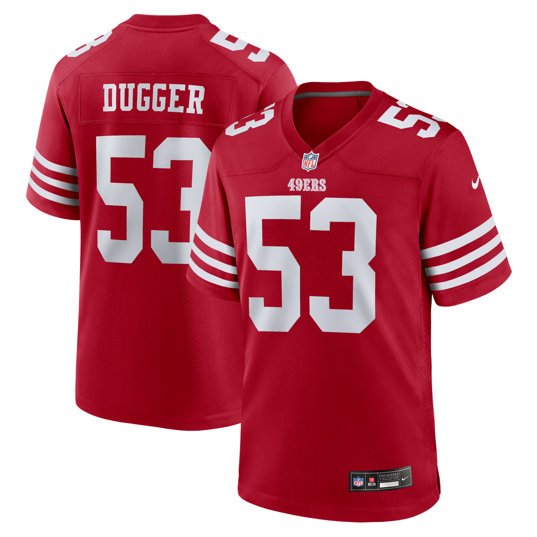 Jaden Dugger III San Francisco 49ers Team Game Jersey - Scarlet
