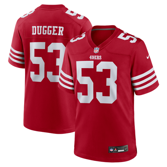 Jaden Dugger III San Francisco 49ers Team Game Jersey - Scarlet