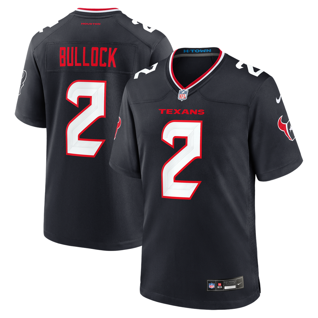 Calen Bullock Houston Texans Team Game Jersey - Navy