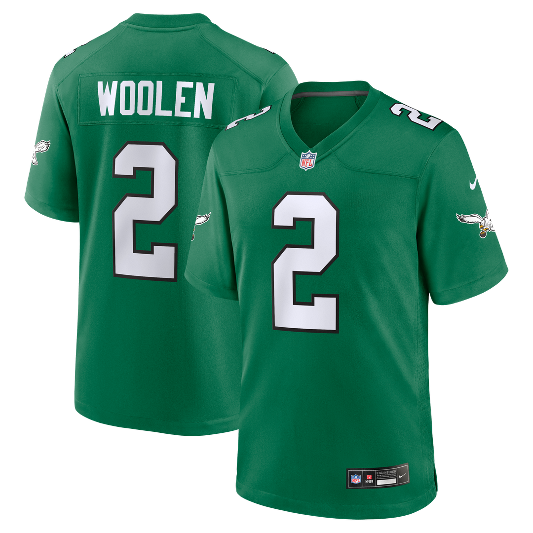 Tariq Woolen Philadelphia Eagles Team Game Jersey - Midnight Green