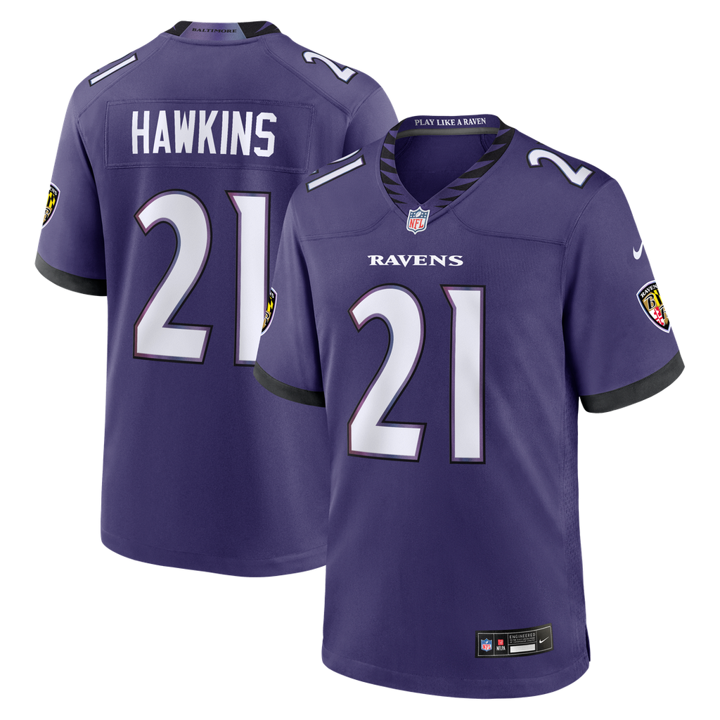 Jaylinn Hawkins Baltimore Ravens Team Game Jersey - Purple