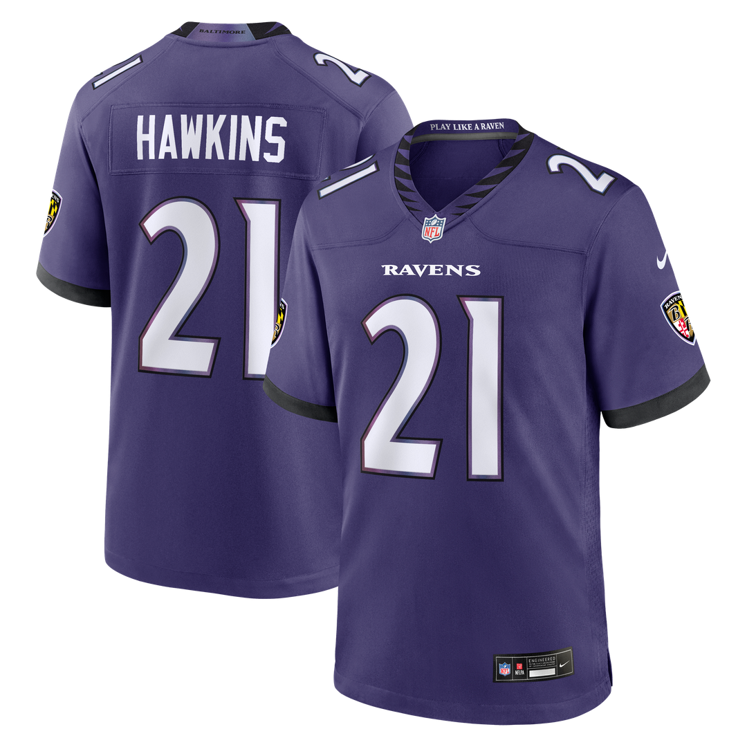 Jaylinn Hawkins Baltimore Ravens Team Game Jersey - Purple
