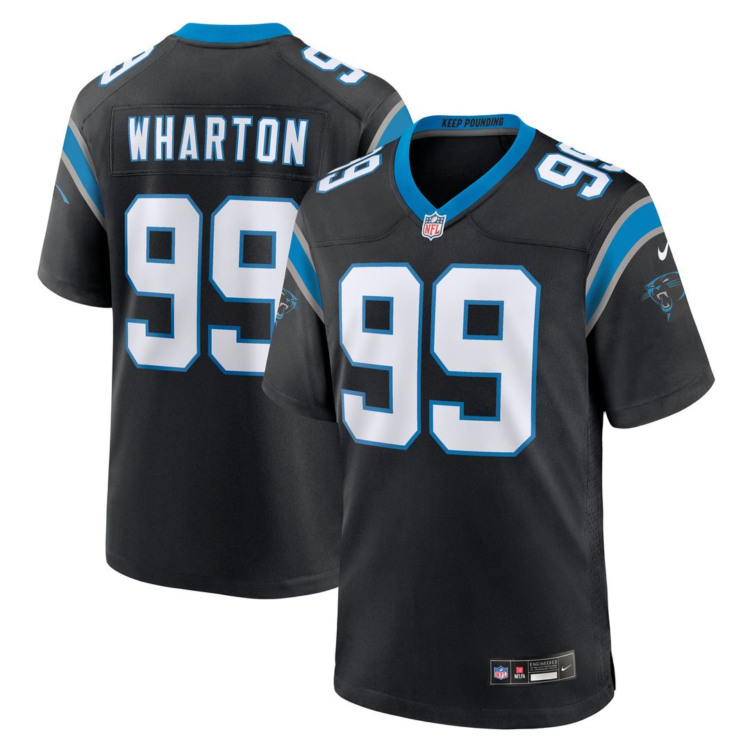 Tershawn Wharton Carolina Panthers Team Game Jersey - Black