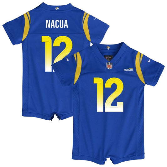 Puka Nacua Los Angeles Rams Newborn Romper Game Jersey - Royal