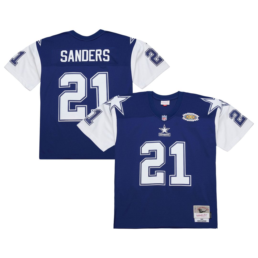 Deion Sanders Dallas Cowboys 1995 Legacy Replica Jersey - Navy