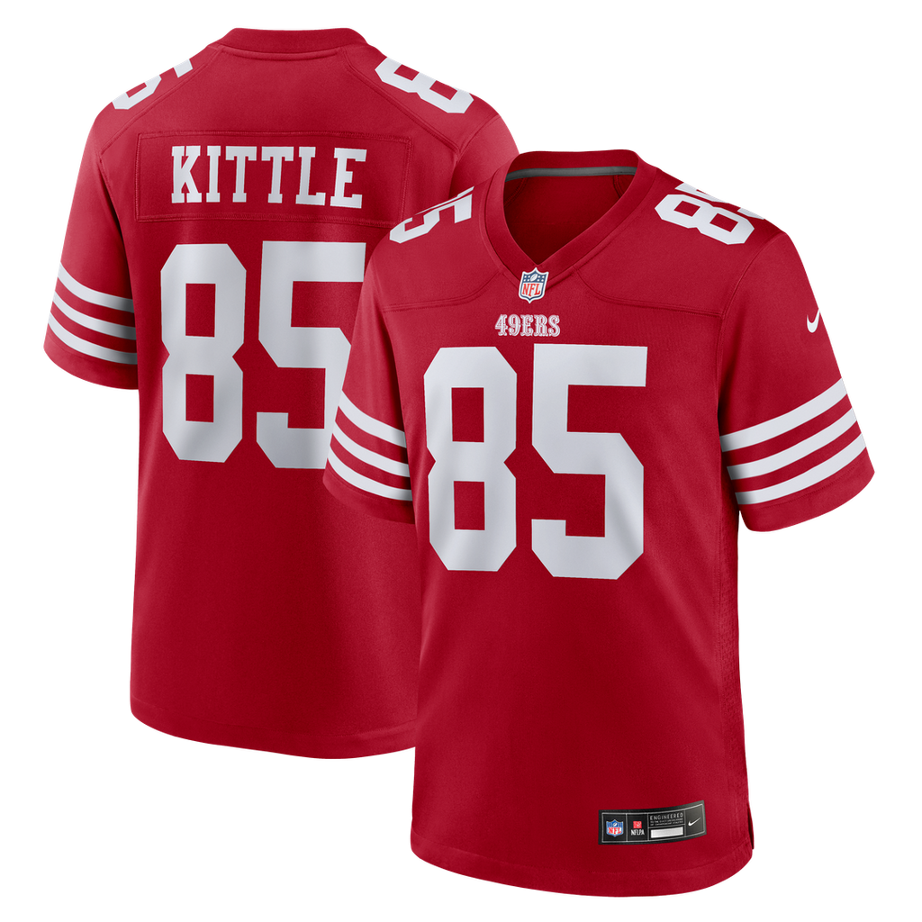 George Kittle San Francisco 49ers Team Game Jersey - Scarlet
