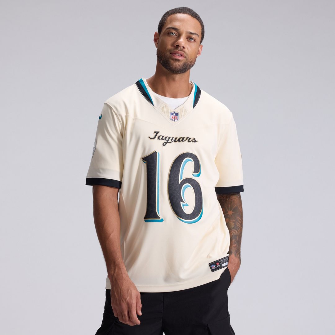 Trevor Lawrence Jacksonville Jaguars 2026 Rivalries Collection Stitched Limited Jersey - Natural