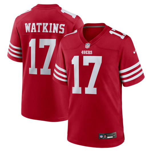 Jordan Watkins San Francisco 49ers Team Game Jersey - Scarlet