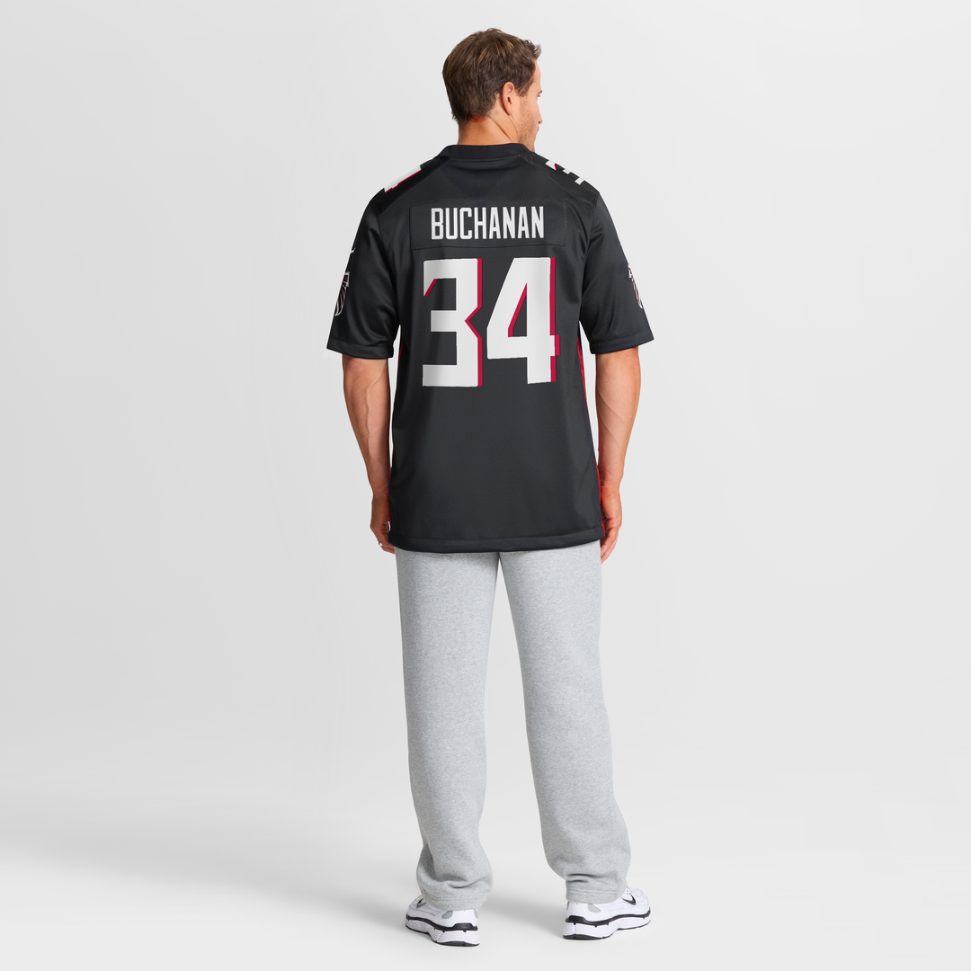 Ray Buchanan Atlanta Falcons Game Retired Player Jersey - Black