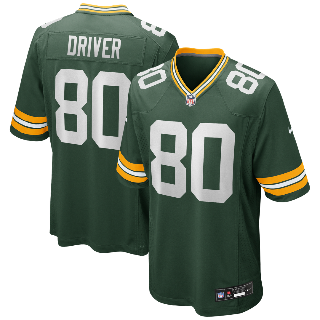 Donald Driver Green Bay Packers Game Retired Player Jersey - Green