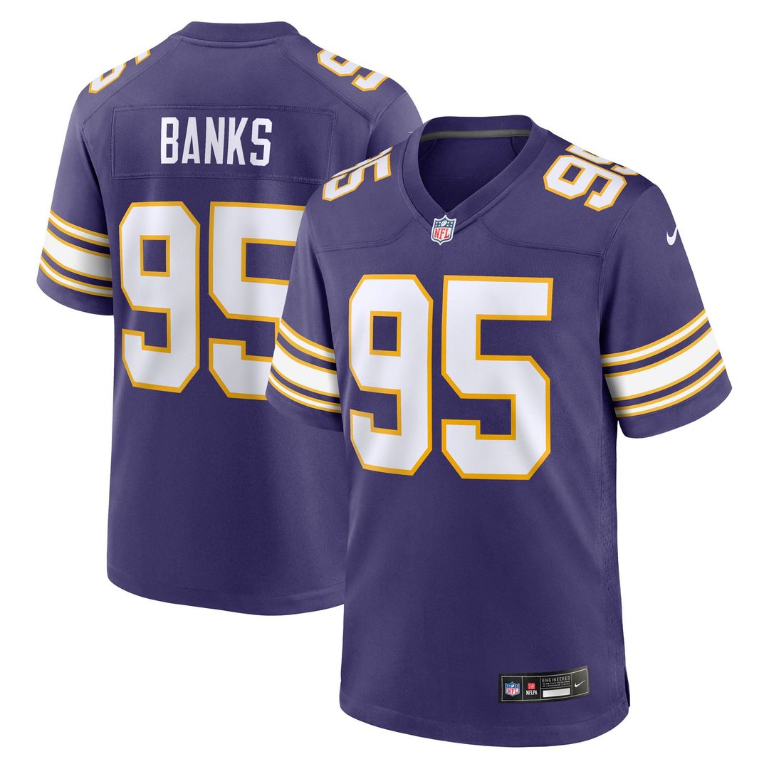 Caleb Banks Minnesota Vikings Game Jersey - White