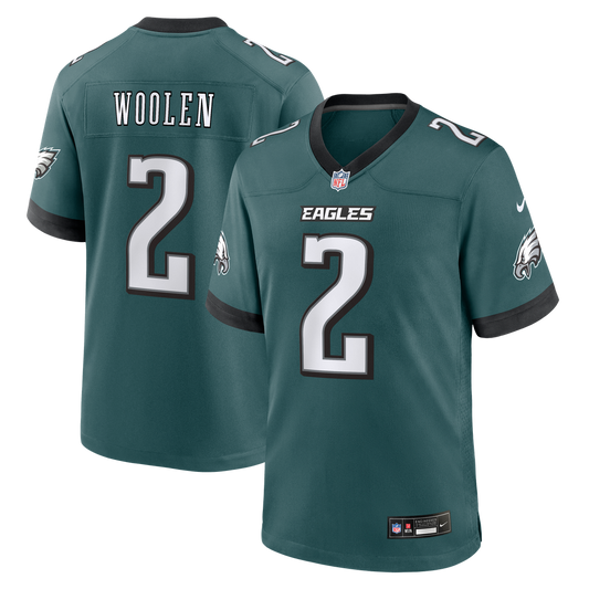 Tariq Woolen Philadelphia Eagles Team Game Jersey - Midnight Green