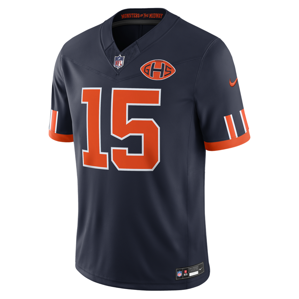 Rome Odunze Chicago Bears 2026 Rivalries Collection Stitched Limited Jersey - Navy