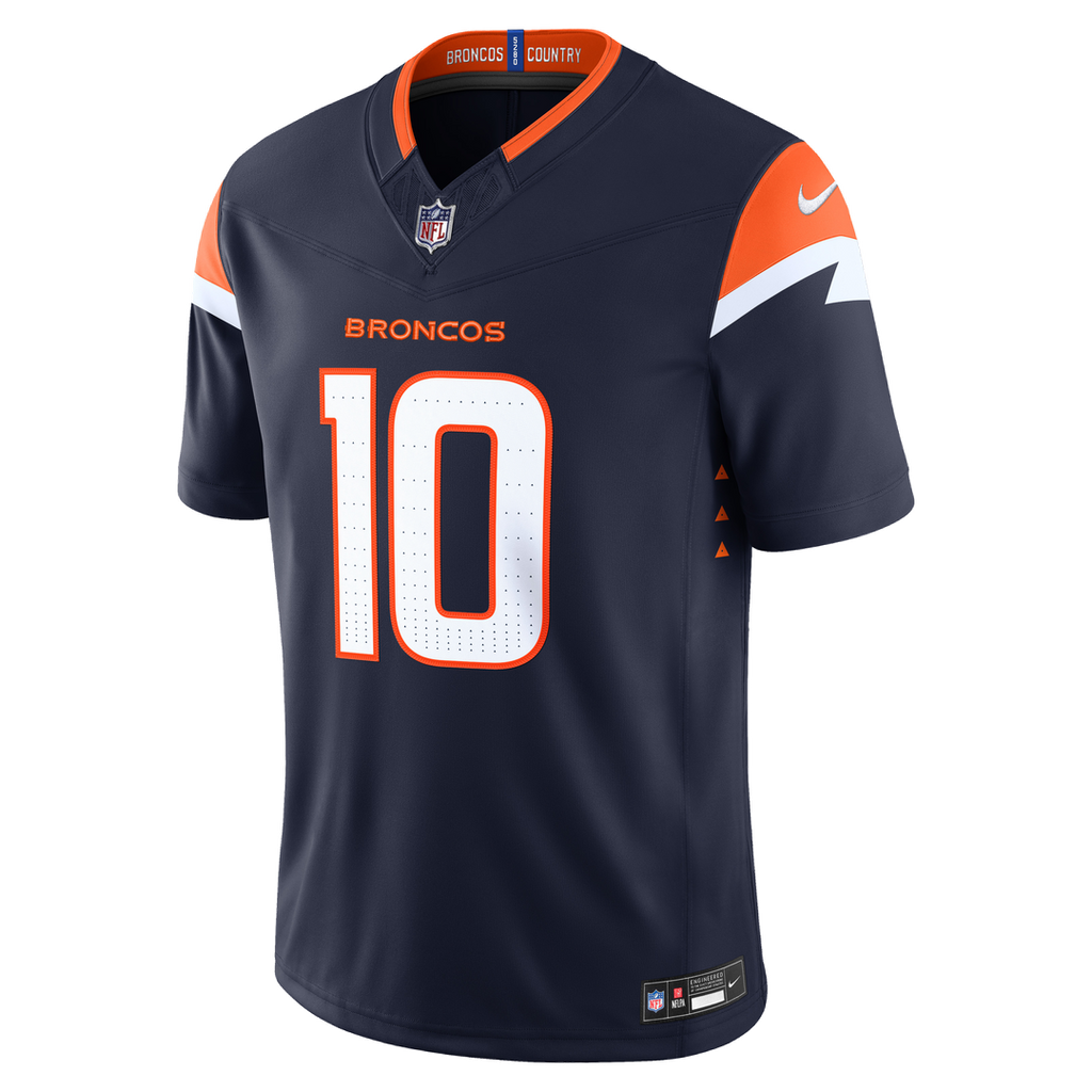 Bo Nix Denver Broncos Alternate Vapor F.U.S.E. Stitched Limited Jersey - Navy