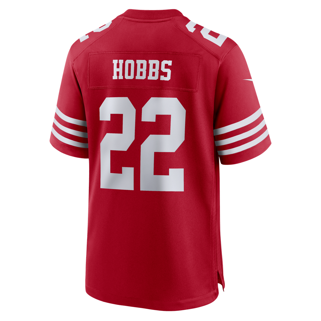 Nate Hobbs San Francisco 49ers Team Game Jersey - Scarlet