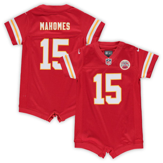 Patrick Mahomes Kansas City Chiefs Newborn Romper Game Jersey - Red