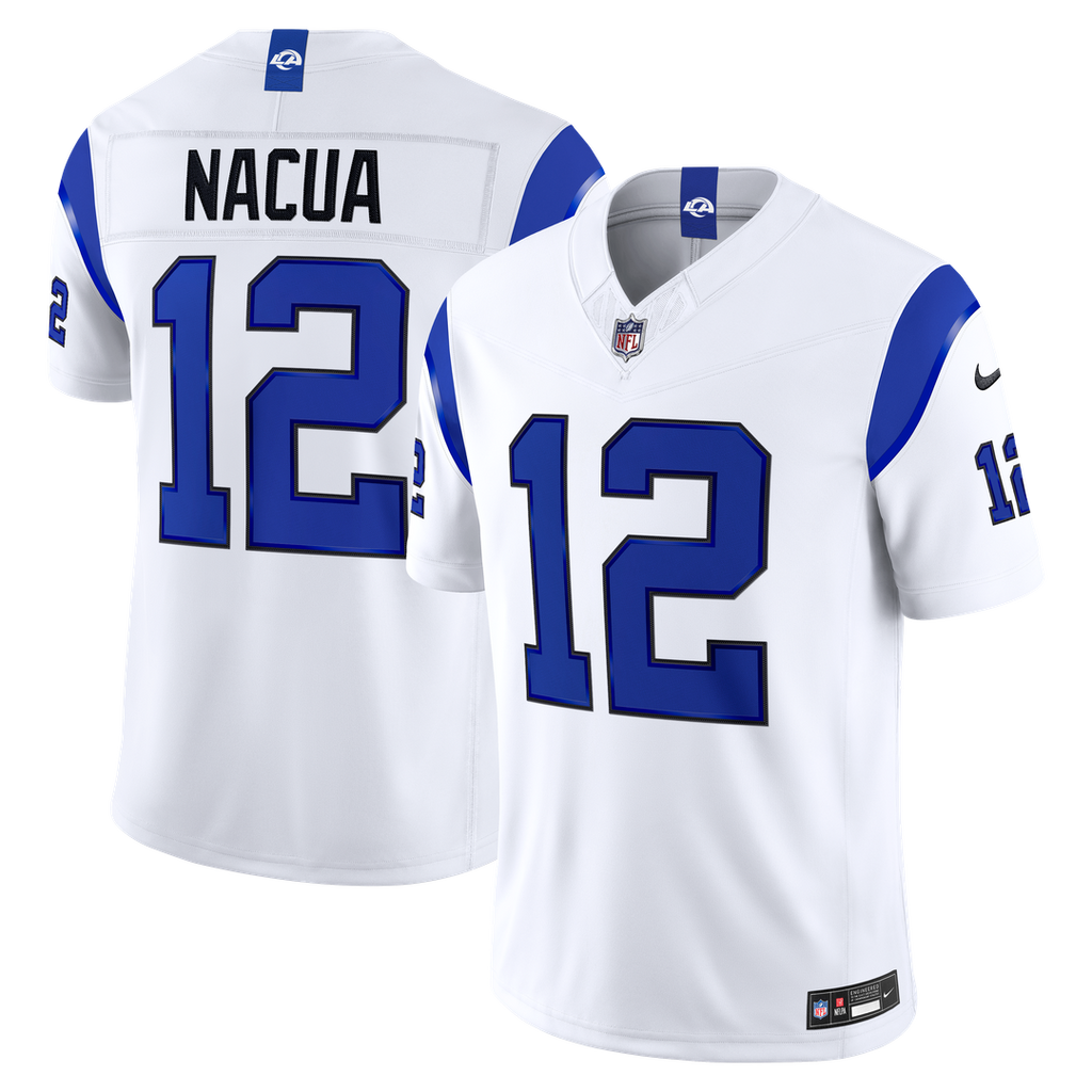 Puka Nacua Los Angeles Rams Fearsome White Vapor F.U.S.E. Stitched Limited Jersey