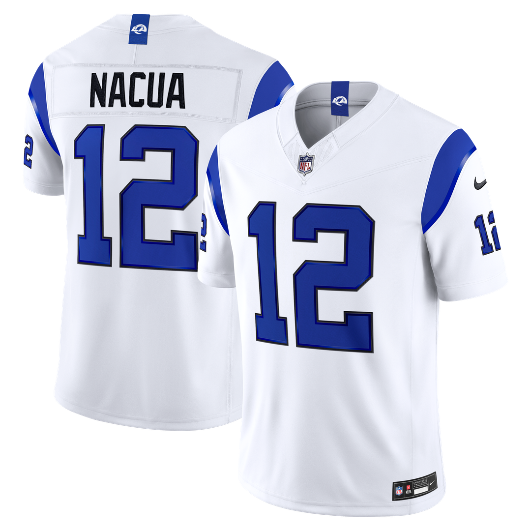 Puka Nacua Los Angeles Rams Fearsome White Vapor F.U.S.E. Stitched Limited Jersey