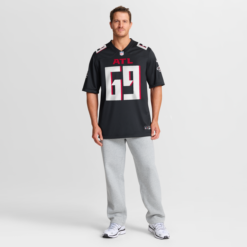 Jack Nelson Atlanta Falcons Team Game Jersey - Black
