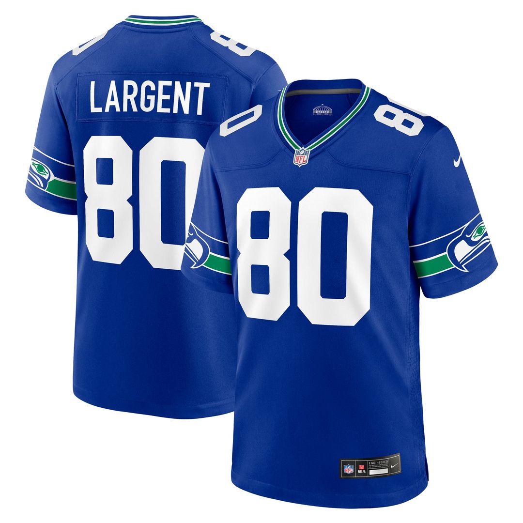 Steve Largent Seattle Seahawks Throwback Retired Player Game Jersey - Royal