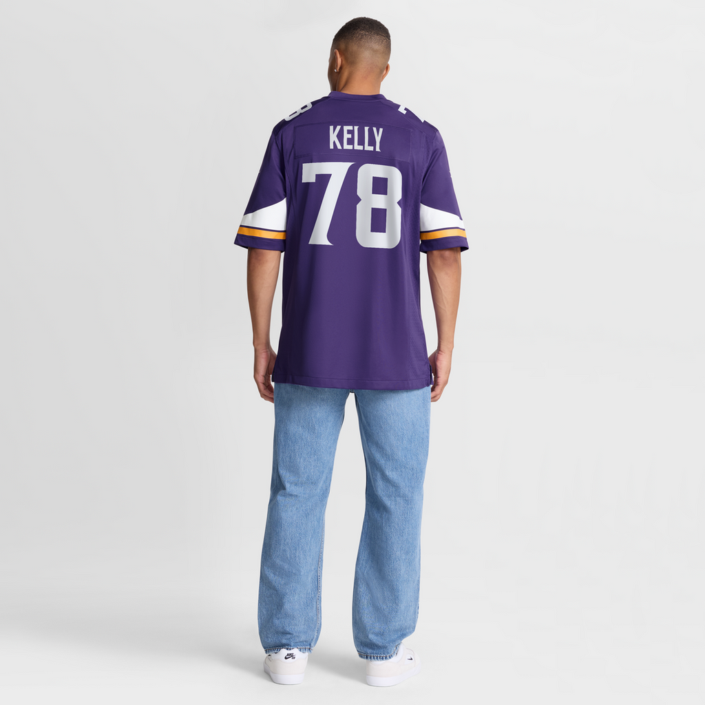 Ryan Kelly Minnesota Vikings Team Game Jersey - Purple