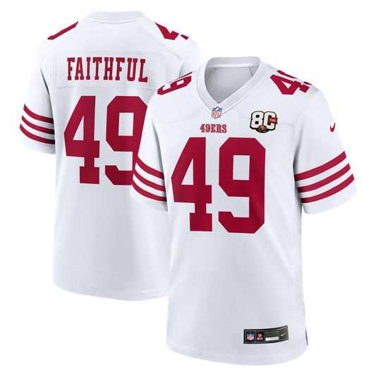 The Faithful San Francisco 49ers 80th Anniversary Game Jersey - White