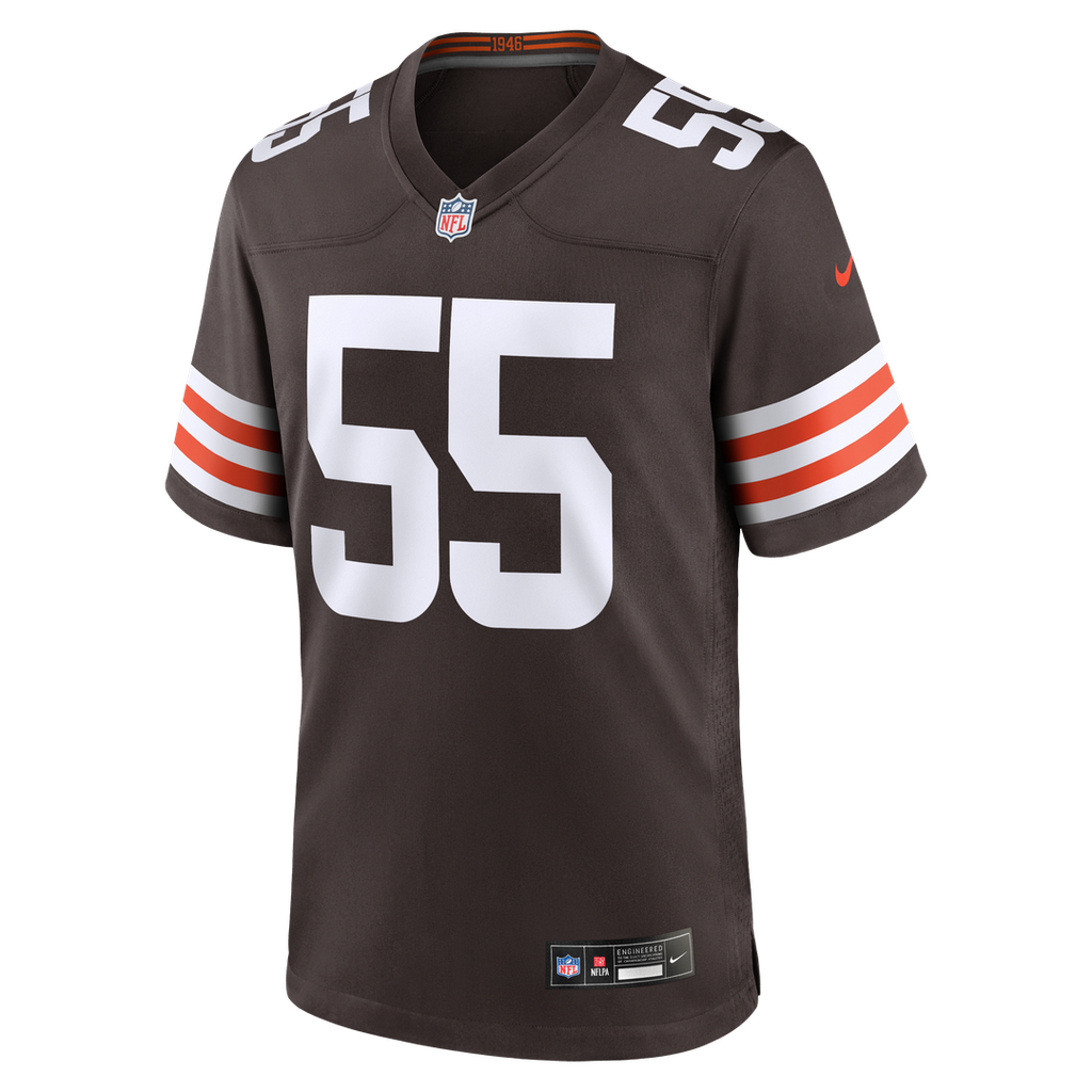 Spencer Fano Cleveland Browns Team Game Jersey - Brown