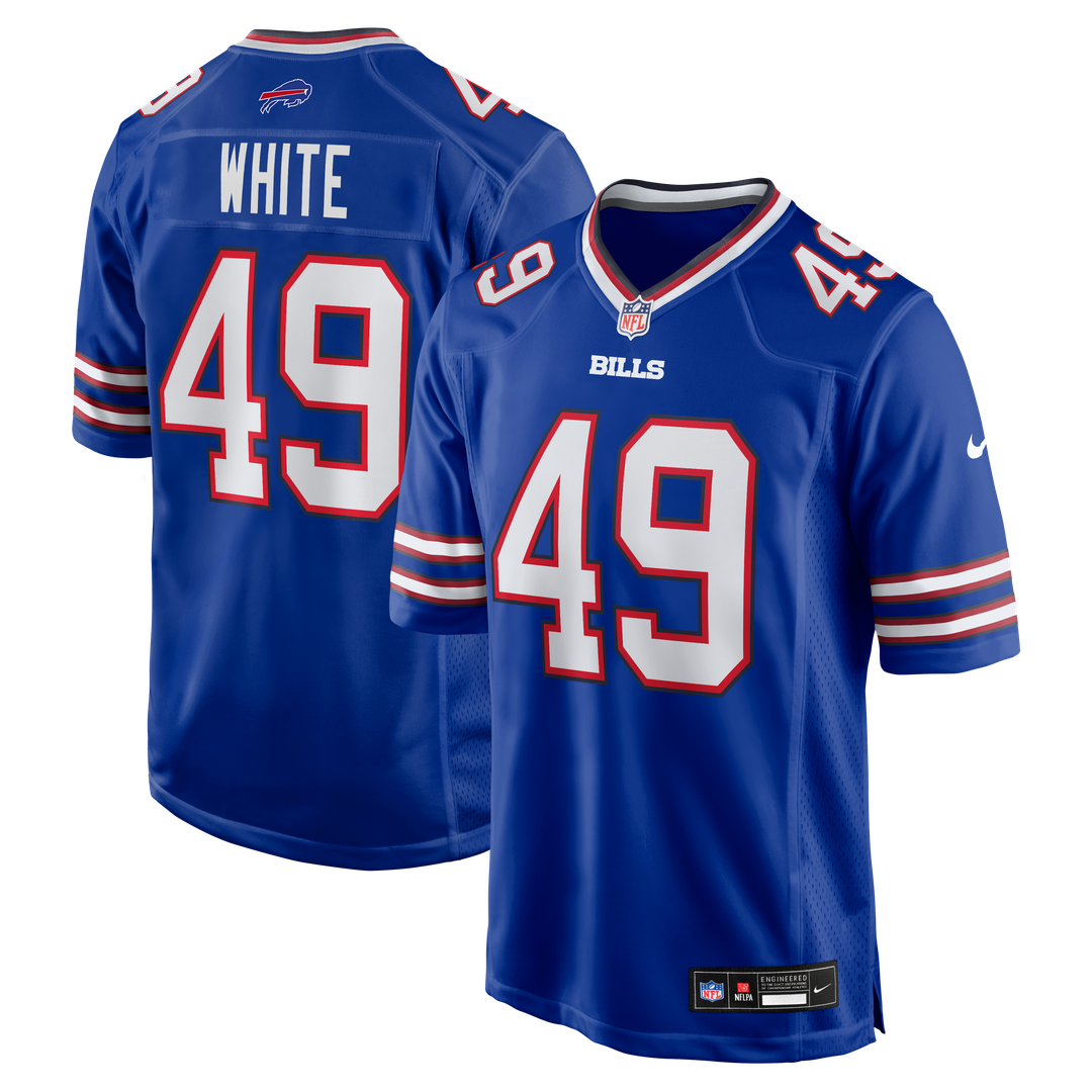 DaShaun White Buffalo Bills Team Game Jersey - Royal