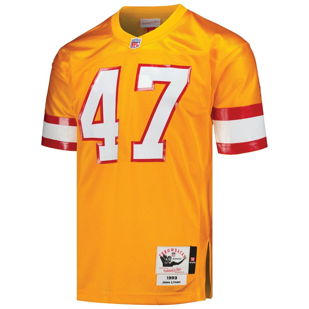 John Lynch Tampa Bay Buccaneers 1993 Authentic Throwback Retired Player Jersey - Orange
