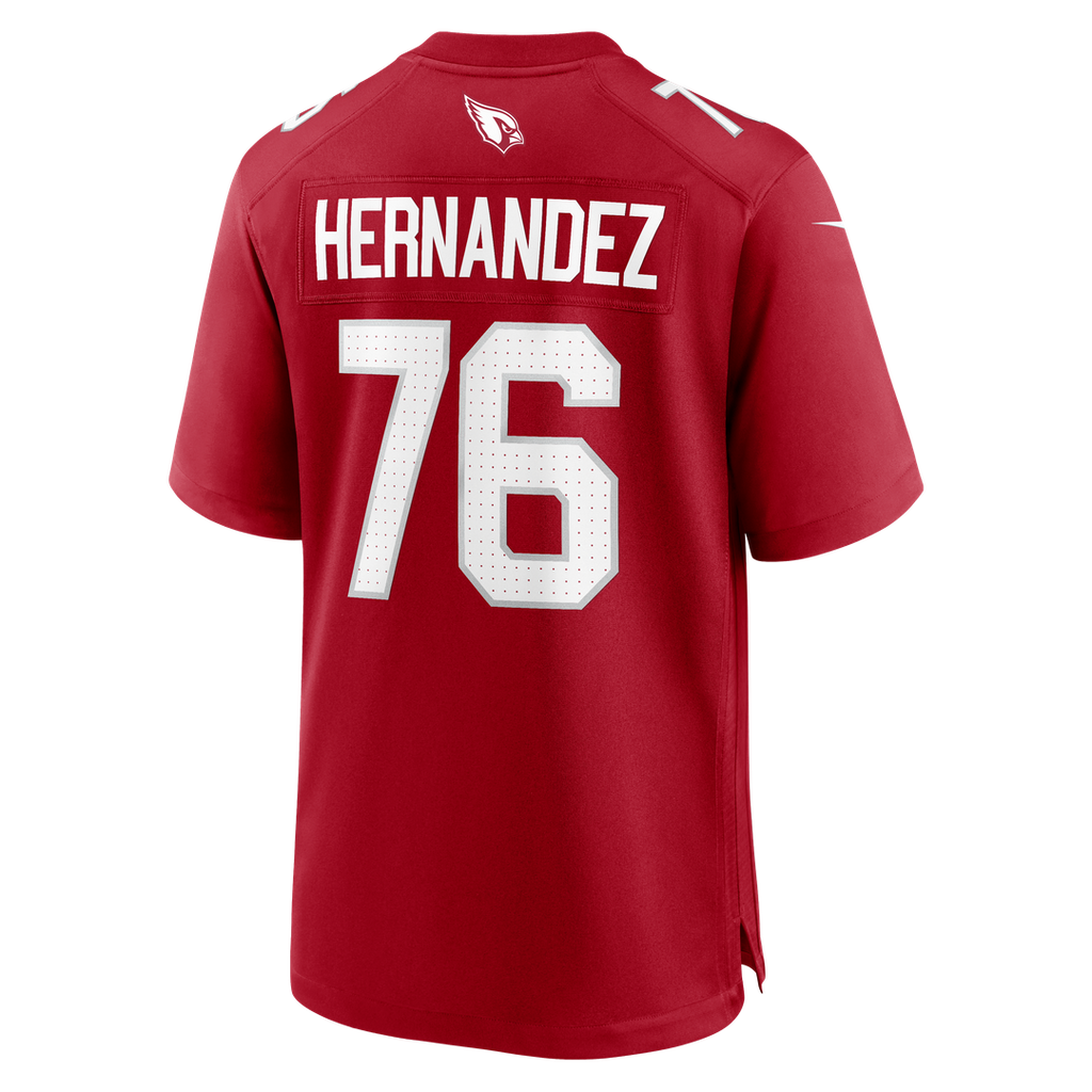Will Hernandez Arizona Cardinals Team Game Jersey - Cardinal